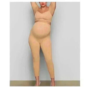 Skims Maternity High Waist Shapewear Leggings Brown Size S/M